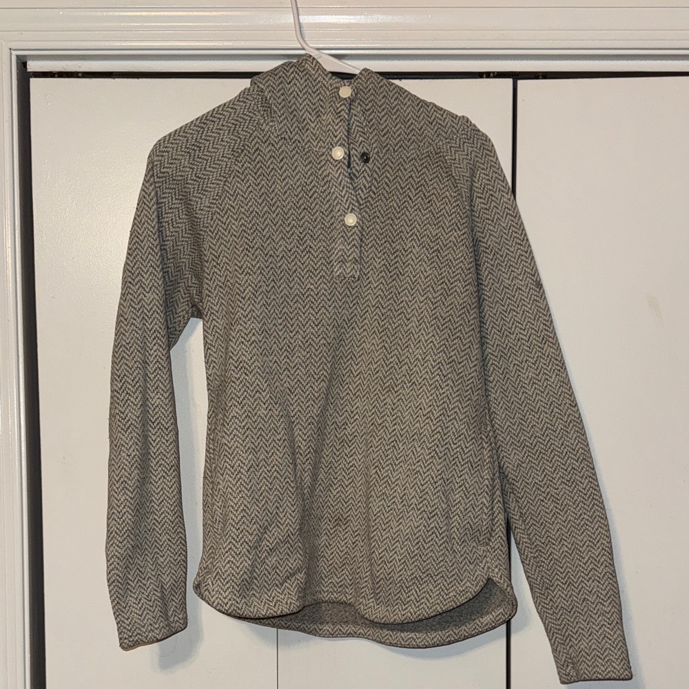 Columbia Gray Patterned Long Sleeve Hoodie